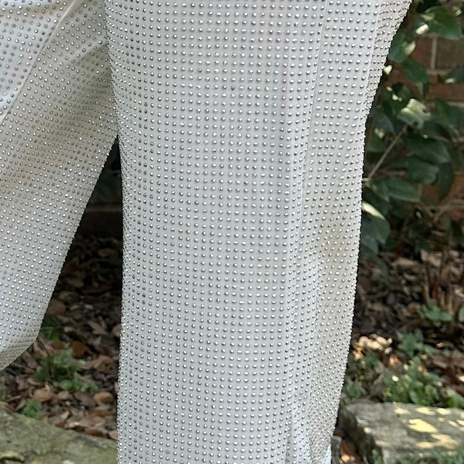 Stone Embellishments Throughout Long Pants